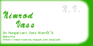 nimrod vass business card